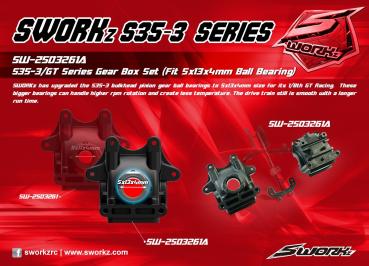 SWORKz Gear Box for 5x13x4mm bearings - Getriebekasten