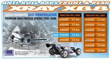 Stabilisator 2,4mm, hinten XRAY