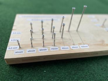 Terrassenschrauben 4,0 - 4,5 - 5,0mm T-Kopf, Torx, Edelstahl gehärtet
