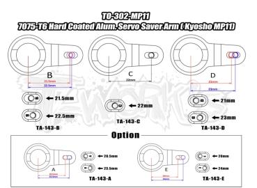ALU Servo Saver Arm ( Kyosho MP11) 