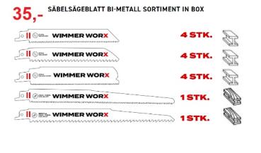 14 TEILIGES BI METALL SÄBELSÄGEBLATT SORTIMENT in BOX