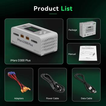 GensAce Ladegeraet iMars D300 PLUS Dual Channel (EU) Weiss