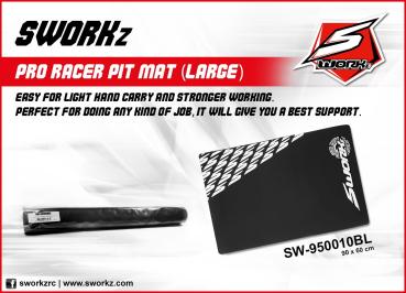 SWORKz Pro Racer Pit Mat Large (Black) 900x600mm