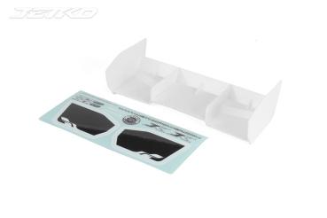 Heckspoiler Nylon Jetko - Weiß mit Stickern