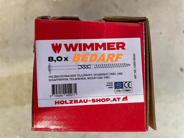 Holzbauschrauben Tellerkopf 8mm Torx, verzinkt