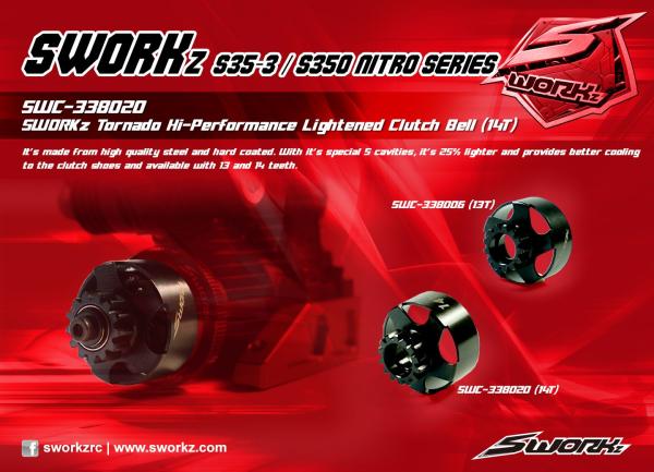 SWORKz Tornado Hi-Performance Lightened Clutch Bell 14T