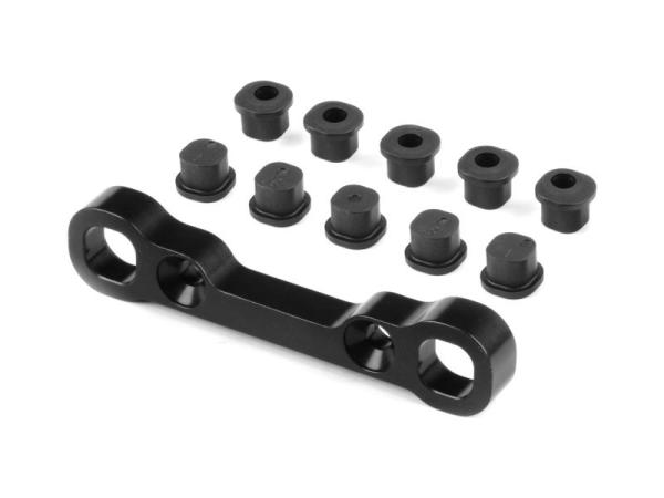 XB8 ALU REAR EXTRA LOWER SUSP. HOLDER FOR SEMI-SPLIT BULKHEA XRAY