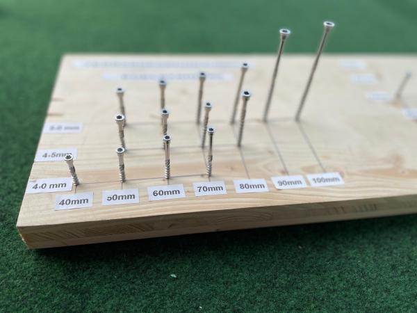Terrassenschrauben 4,0 - 4,5 - 5,0mm T-Kopf, Torx, Edelstahl gehärtet
