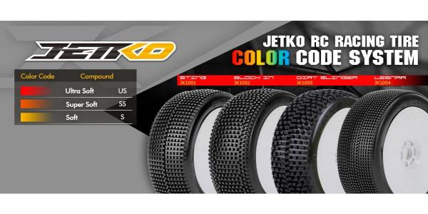Jetko Block In 1:8 Buggy verklebt auf Felge Revo weiß (2)