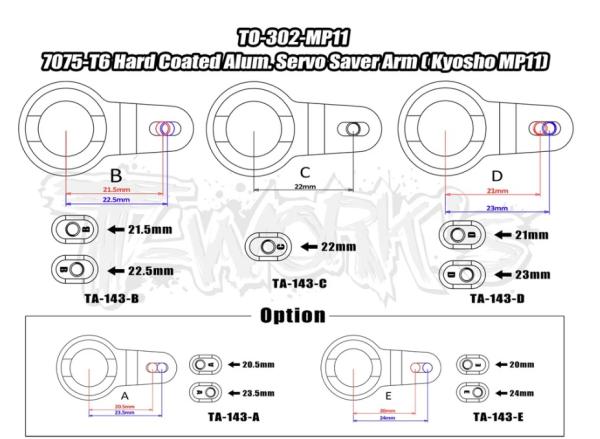 ALU Servo Saver Arm ( Kyosho MP11) 