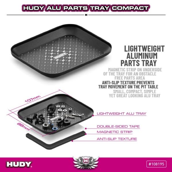 HUDY ALU PARTS TRAY COMPACT - MAGNETIC & ANTI-SLIP HUDY