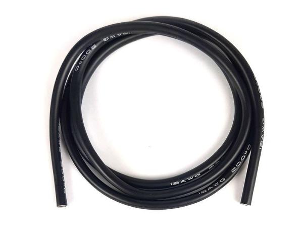 Silikonkabel flexibel 12AWG 4mm² 1m schwarz H-SPEED