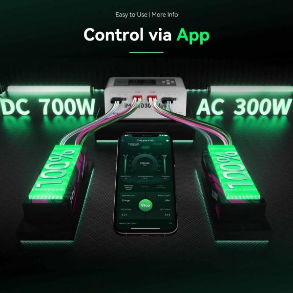 GensAce Ladegeraet iMars D300 PLUS Dual Channel (EU) Weiss